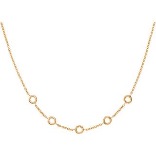 OLE LYNGGAARD COPENHAGEN Young Fish halskæde i 18 kt guld med 5 ringe til vedhæng