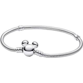 Pandora Disney Mickey Mouse Clasp Moments Snake Chain Bracelet - 18cm - Silver