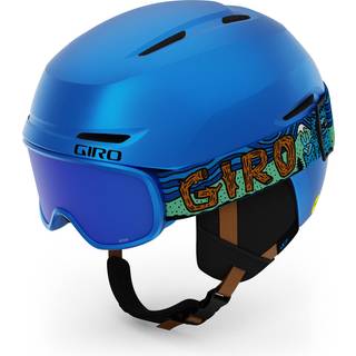 Giro Spur Combo Pack Smbrnsskihjelm - Snowboardhjelm med matchende briller til brn, drenge og piger - Blue Shreddy Yeti XS 48,5-52 cm