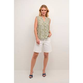 Cream Crtiah Blouse Bluser 10611496 Graphic Flower Print (40)
