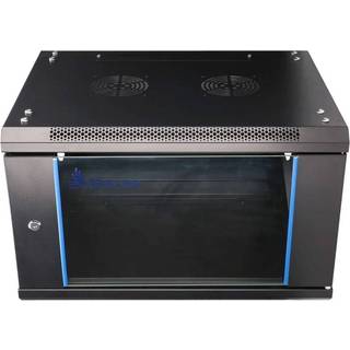 Extralink Rackmount cabinet 6U 600x450 Black wall mounted