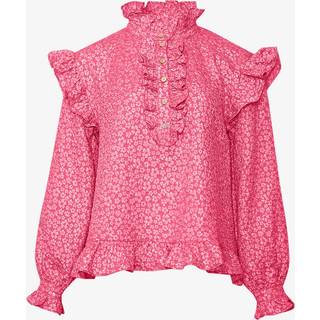 Noella Reno Ruby Ruffle Blouse Bright Pink