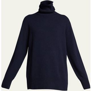 The Row Milina turtleneck wool and cashmere sweater - blue - M