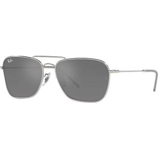 Ray - Ban Unisex RBR0102S CARAVAN REVERSE 003/GS Solbriller Metal Sølv Sølv Firkantet Normal Spejl - Sølv