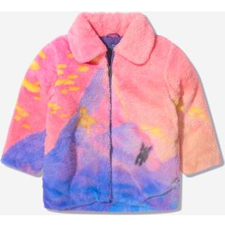 Stella McCartney Kids Printed faux fur coat - multicoloured - Y 4