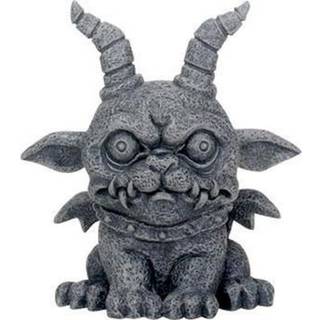 Summit samling 3,75 tum medeltida mörkgrå bevingade gotiska gargoyle Guardian Agamon Desk och hylldekoration