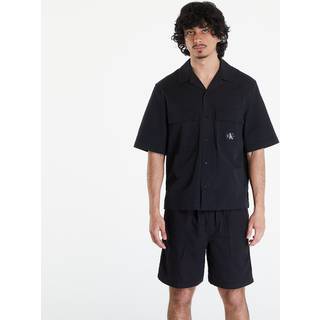 Seersucker Skjorte, Black, L