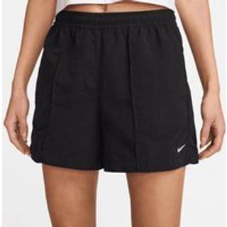 Vævevde Nike Sportswear Everything-shorts med mellemhøj talje til kvinder (13 cm) - sort - S (EU 36-38)