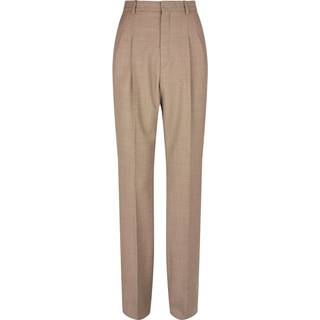 SAINT LAURENT - Straight-Leg Pleated Wool Suit Trousers - Men - Brown - IT 52