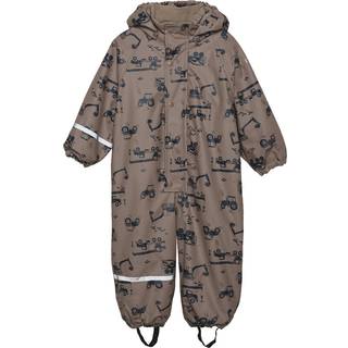 Celavi Navy Print Regndragt Med Fleecefoer