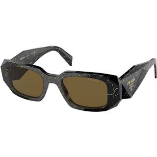 Prada PR 17WSF Asian Fit 19D01T 51 Solbriller Kvinder Black - Yellow Marble - 51mm