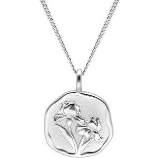 trendor 68000-02 Halskette mit Monatsblume Februar 925 Silber Rhodiniert
