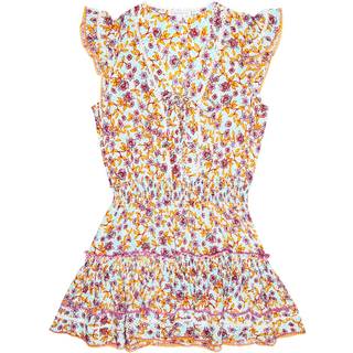 Poupette St Barth Kids Ruffled floral dress - multicoloured - Y 8