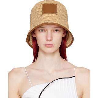 Jacquemus Le Bob Soli raffia bucket hat - beige - XL