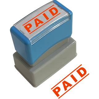 Wafjamf betalt frimærke-præ-inkede meddelelsesstempel selvfarvning gummistempel rød blæk-medium