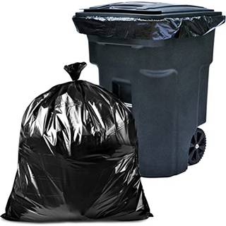 Tasker 64-65 gallon papirkurvposer tunge (værdi-pack 50 tasker m/slips) Store sorte industrielle papirkurvposer kraftigt 60 gallon skraldesposer