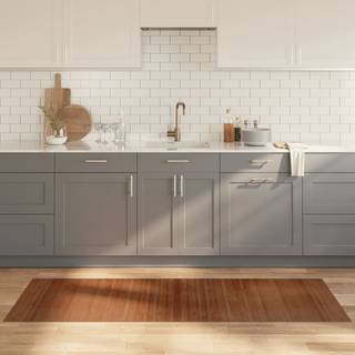 gulvtæppe 70x200 cm rektangulær bambus brun