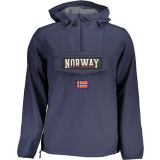 Norway 1963 Sleek Soft Shell Hooded Jacket in Bold Blue
