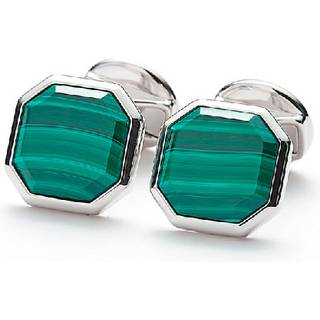 Alexander Lynggaard CPH Hope Square Facet manchetknapper i sølv med malakit