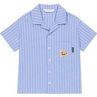 Palm Angels Kids Logo striped cotton-blend shirt - multicoloured - Y 10