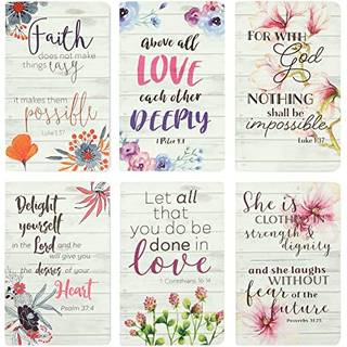 6 Pack Floral Daily Prayer Journal for Notebook Bible Study Inspirational Christian Gifts To Women (80 sider 5x8 in)