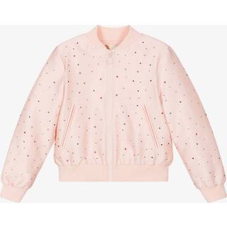 Stella McCartney Kids Embellished satin bomber jacket - pink - Y 12