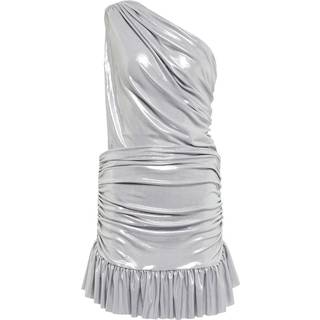 Norma Kamali One-shoulder lamÃ© minidress - silver - L