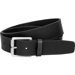 AIGNER Herren Gürtel schwarz Leder geprägt