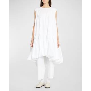 The Row Tadao cotton poplin midi dress - white - XS
