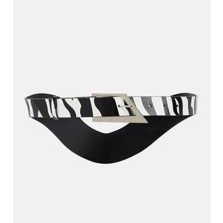 The Attico Printed leather belt - white - 80CM