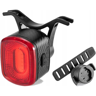 Rockbros Q2S LED-baglygte med Smart Stop System + USB-C - USB-A-kabel - Sort.