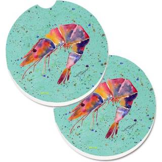 """" Caroline's Treasures SHRMIP -sæt med 2 Cup Holder Car Coasters 8464Carc 2.56 Multicolor """"