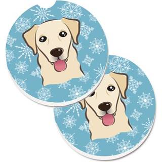 """" Caroline's Treasures Snowflake Golden Retriever -sæt med 2 kop indehaver bilcoasters BB1686Carc 2.56 multicolor """"