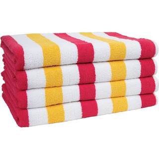 Arkwright Cabo Cabana Stripe Beach H?ndkl?de - Pakke med 4 - Stor bl?d hurtig t?r bomuld Terry h?ndkl?der til pool sv?mmet