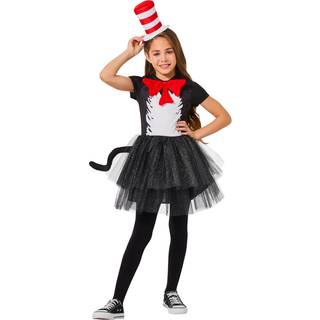 Inspirit Designs Dr. Seuss Kids Cat in the Hat Dress Costume | Officiellt licensierad | Barndräkt | Cosplay kostym m
