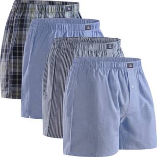 WOVEN BOXER SHORTS - Blue/Stripes Mix / 3XL / 4-Pack