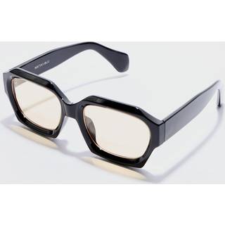 Mens Hexagonal Sunglasses In Black