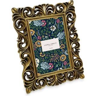 Laura Ashley 4x6 Gold Vintage Inspired Resin Scroll Design Picture Frame med tynd kant vandret og lodret til bordplade og v?g display hjem D? Cor