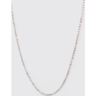 Mens Iced Chain Necklace In Silver