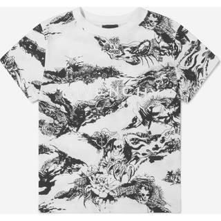 Givenchy Kids Printed white T-shirt - black - Y 10