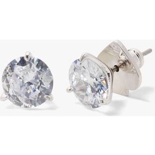 Kate Spade New York Silver Brilliant Crystal Trio Prong Earrings