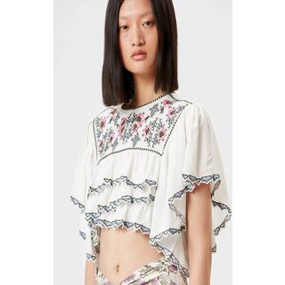 Isabel Marant Sana embroidered crop top - multicoloured - M