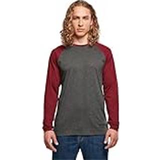 Build Your Brand Basic BYBB023 T-shirts Charcoal / Cherry XXL