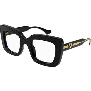 Gucci Kvinde GG1554O 001 Optiske stel Acetat Sort Transparent Firkantet