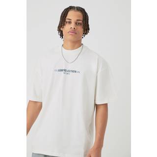Mens Ecru Oversized Limited Edition Heavyweight T-shirt