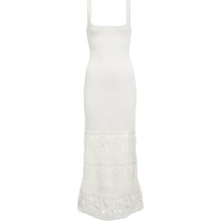 Rebecca Vallance Romina crochet-trimmed midi dress - white - L