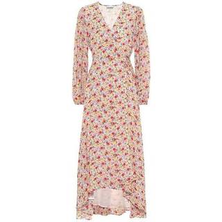 Ganni Floral georgette wrap dress - pink - XS