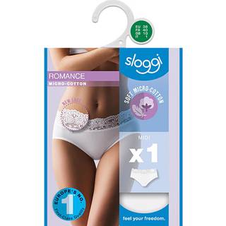 Sloggi dame midi trusse romance str. 40 - hvid (På lager i butik)