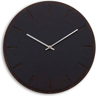 Hemverk Vægur Sort Mørk Eg Silver Ø38 cm