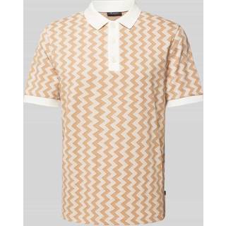 Maerz Herren Polo-Shirt beige gemustert